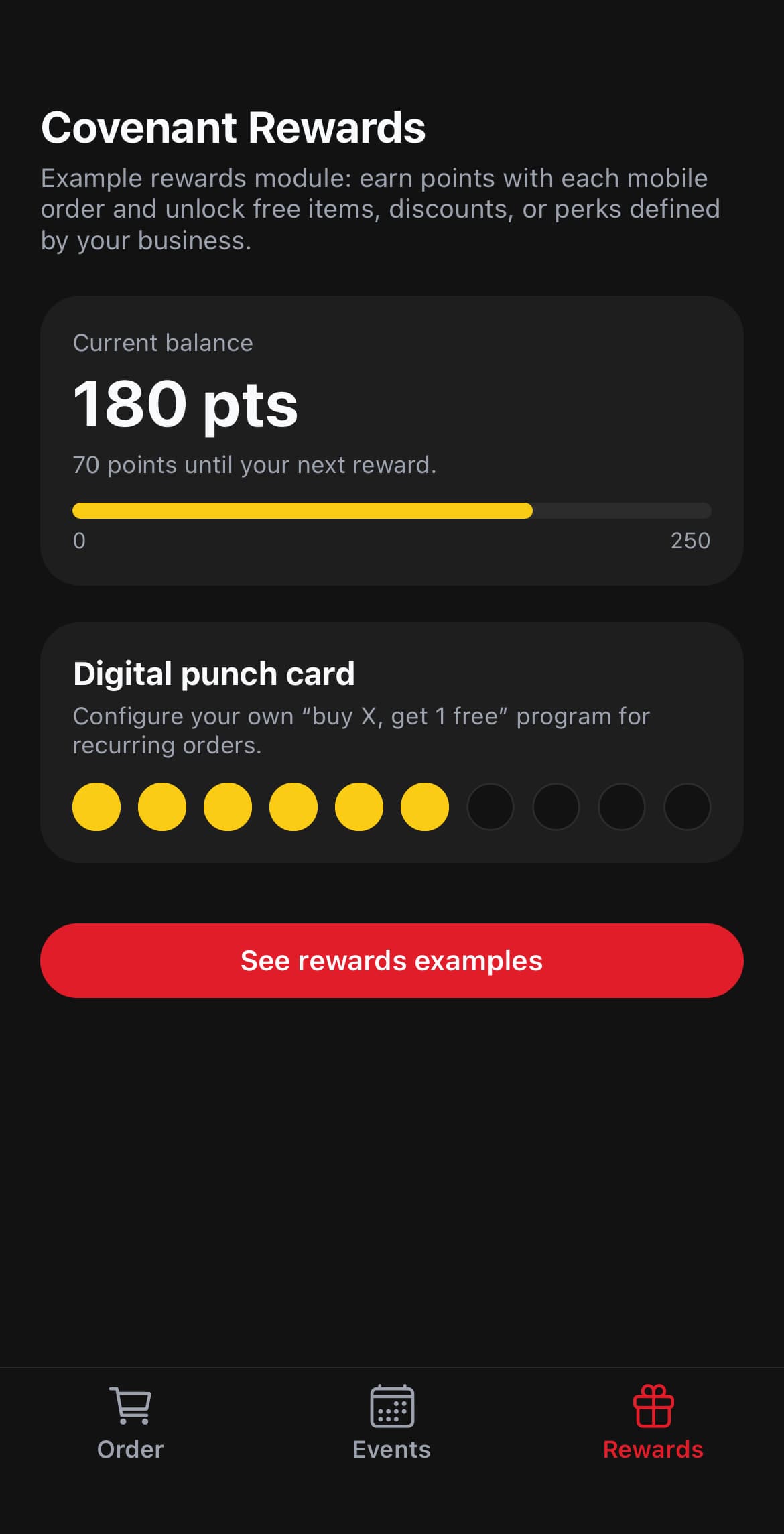 iOS Demo Screen 1